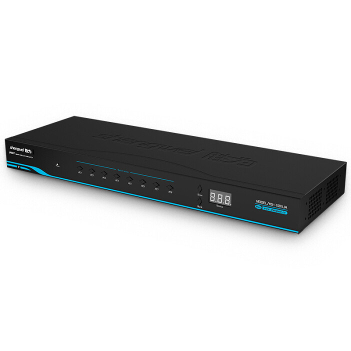 胜为 KS-1081UA 八进一出 KVM 切换器评测 机架级多电脑管控与音频共享的实用之选